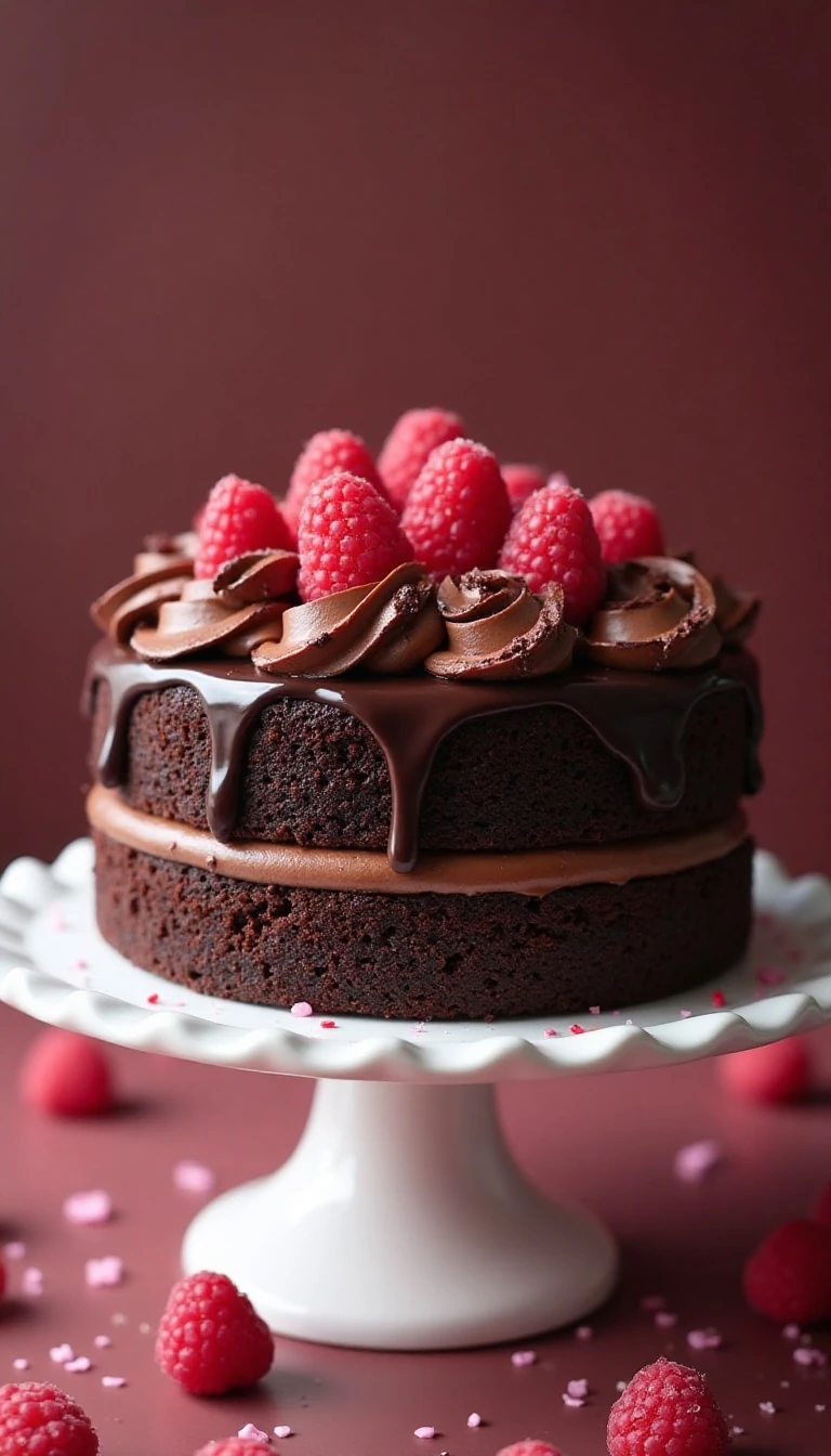 Decadent Chocolate Ganache Valentine Cake Recipe
