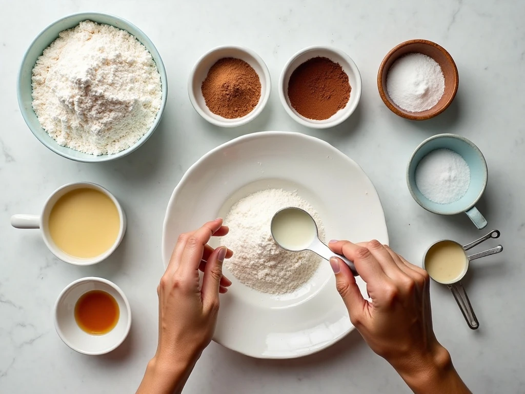 Ingredients for chocolate mayonnaise cupcakes