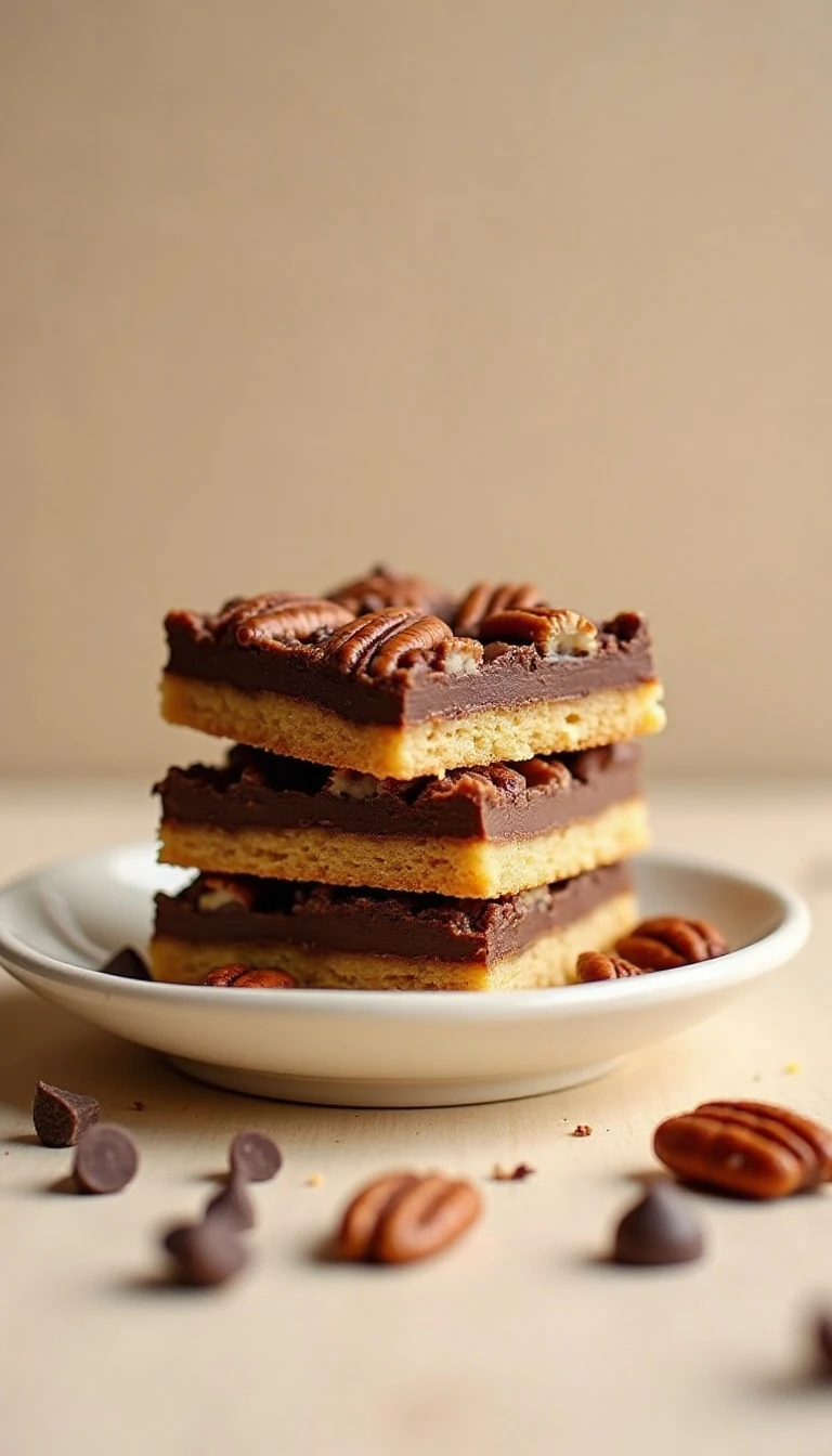 Easy Chocolate Pecan Bars Recipe
