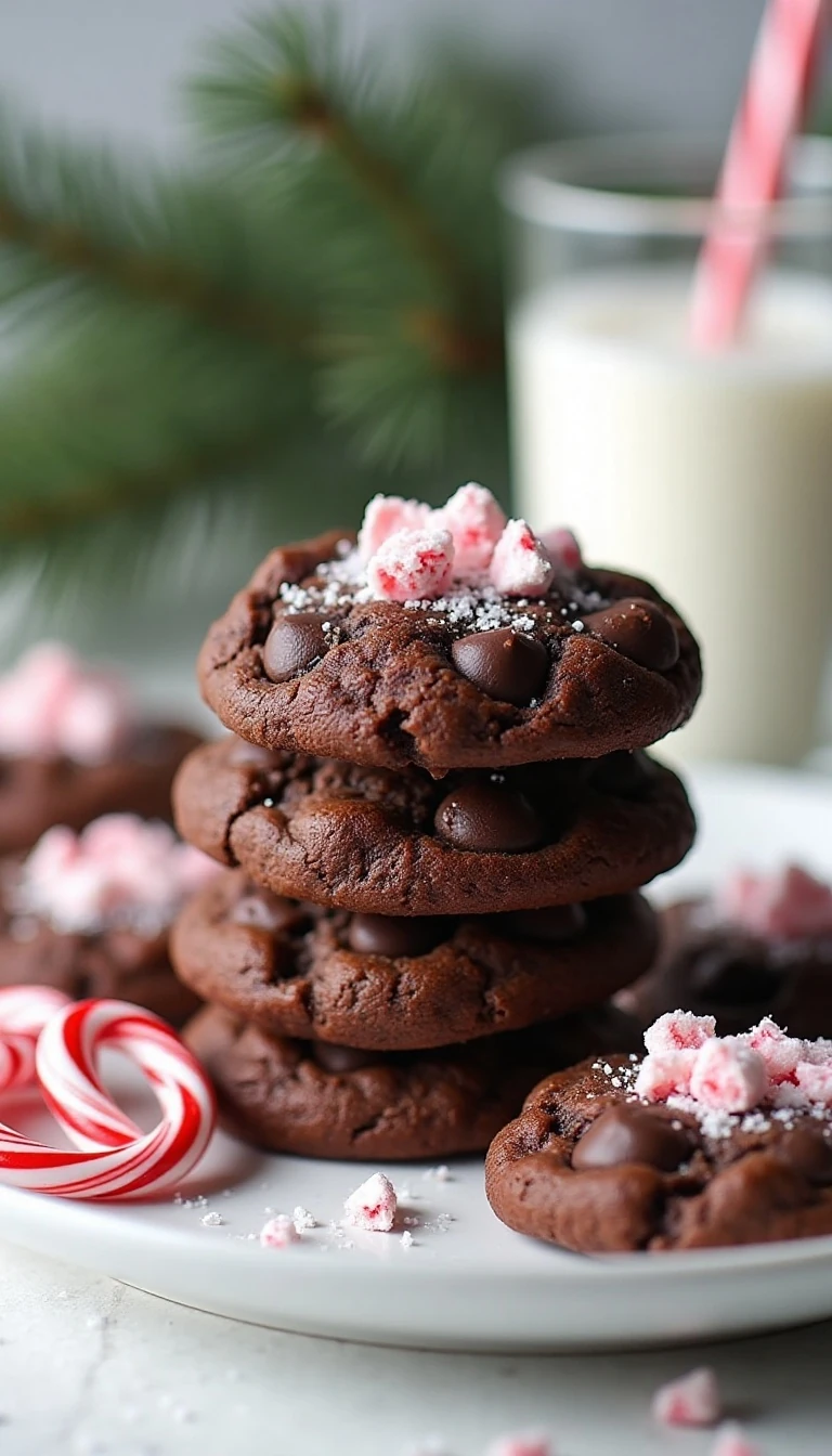Easy Chocolate Peppermint Cake Mix Cookies