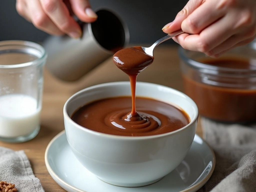 Smooth thick pudding mixture prepared with cold milk