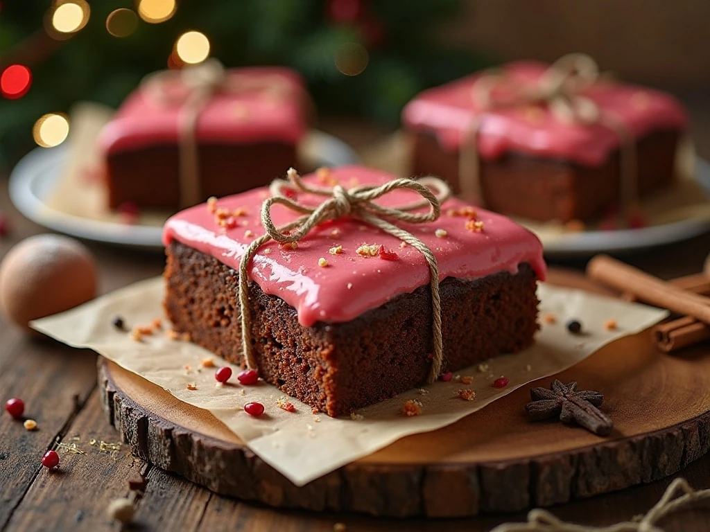 Wrapped traditional love cake prepared for overnight resting