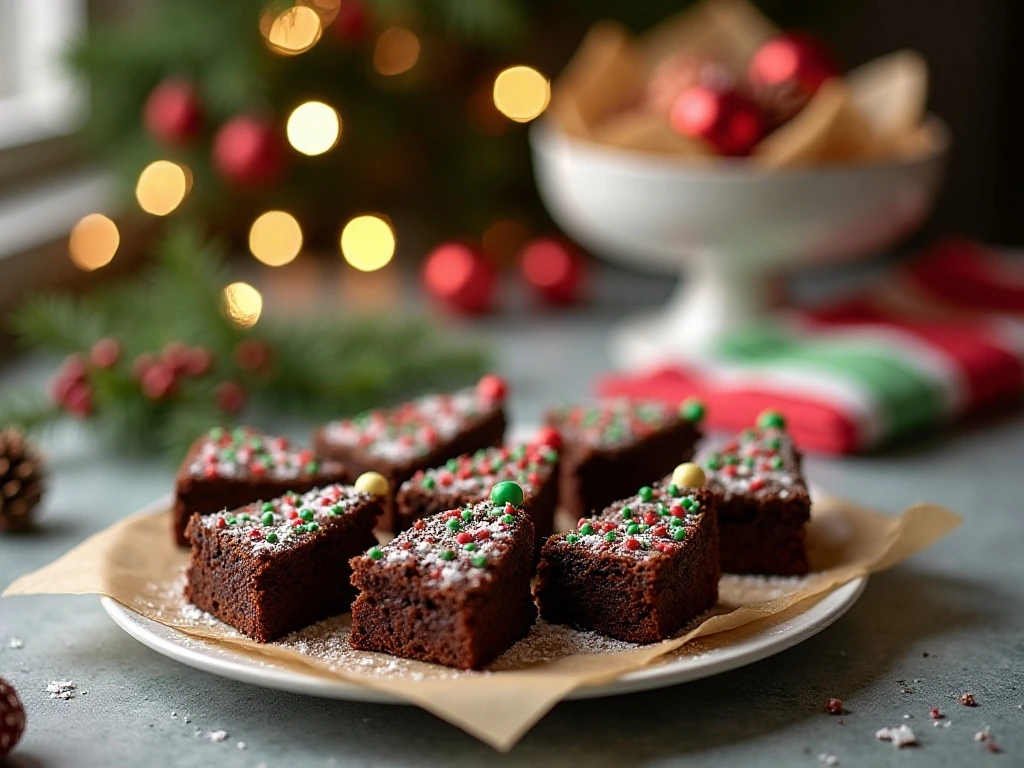 Christmas tree brownies ready for holiday serving and storage