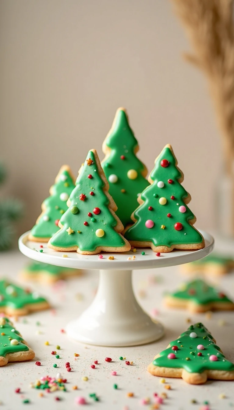 Easy Christmas Tree Sugar Cookies Recipe