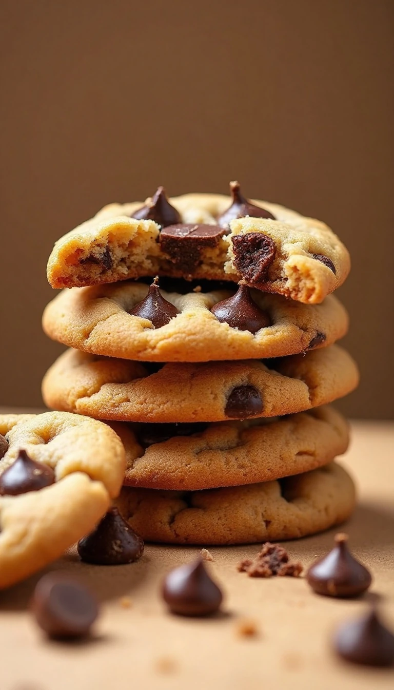 Thick and Chewy Chunky Chocolate Chip Peanut Butter Cookies Recipe