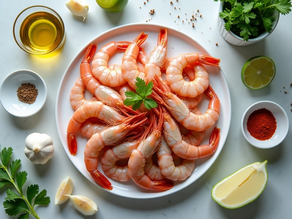Ingredients for easy cilantro lime shrimp