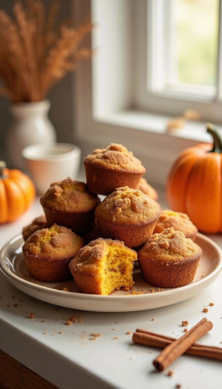 Cinnamon Sugar Mini Pumpkin Muffins Recipe They'll Love