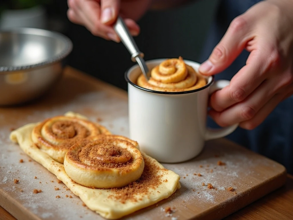 Cinnamon roll dough spread with butter brown sugar and cinnamon before rolling