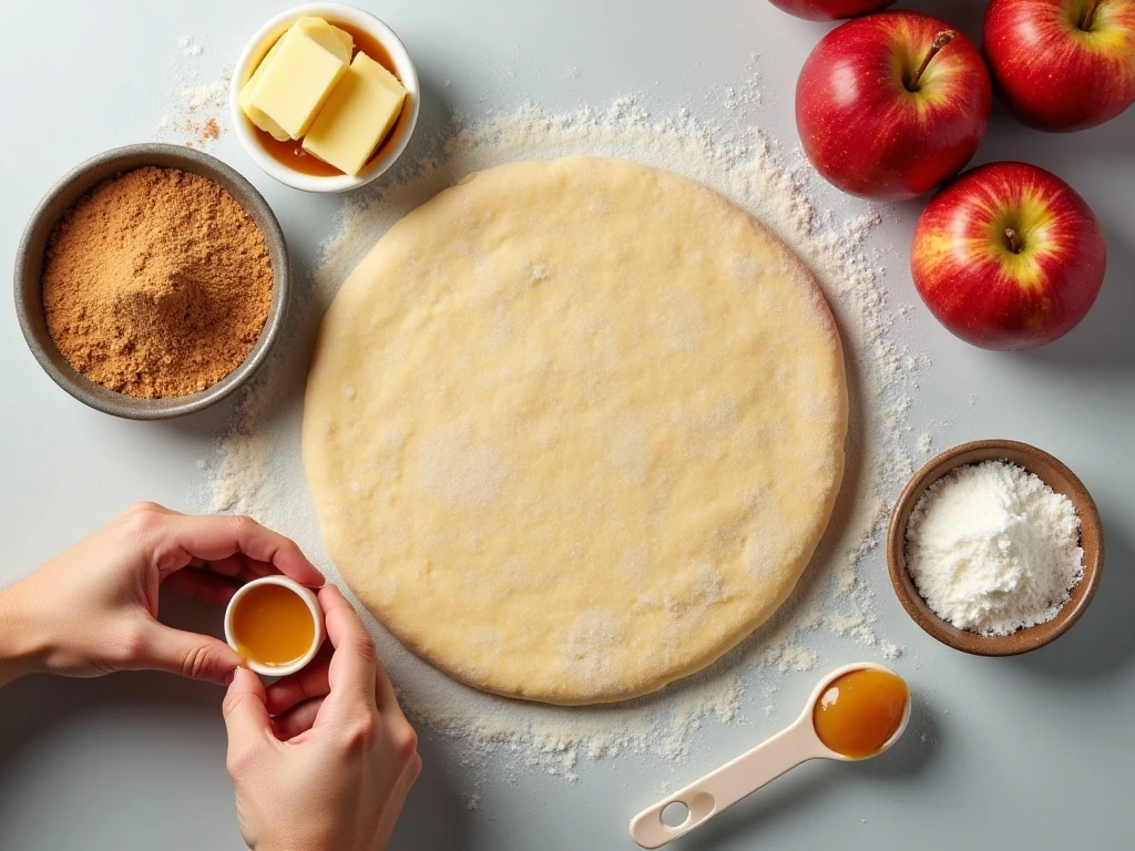 Ingredients for cinnamon sticks with apple dipping sauce