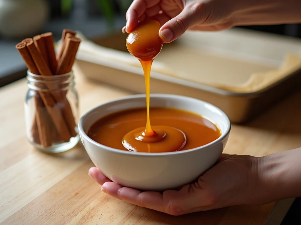 Storing cinnamon sticks and apple dipping sauce