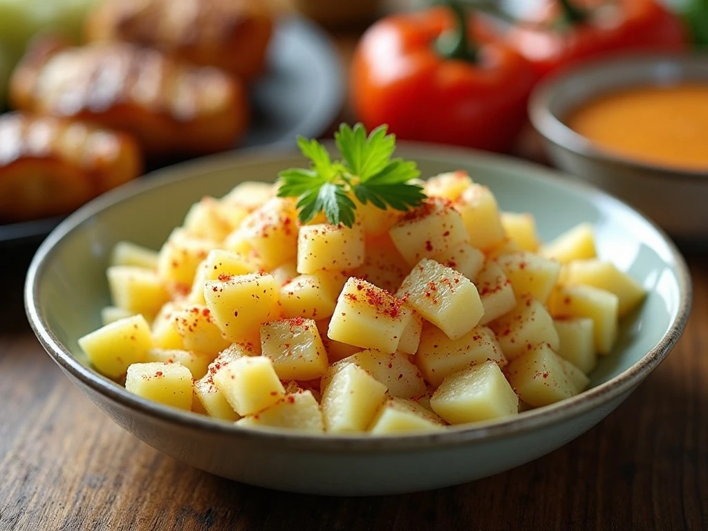 Classic potato salad served as a barbecue side dish