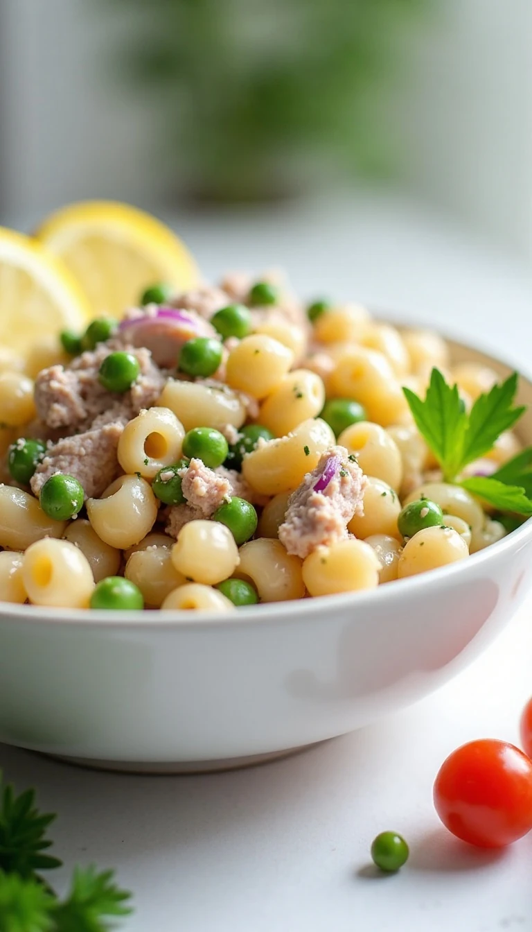Classic Tuna Pasta Salad with Peas Recipe
