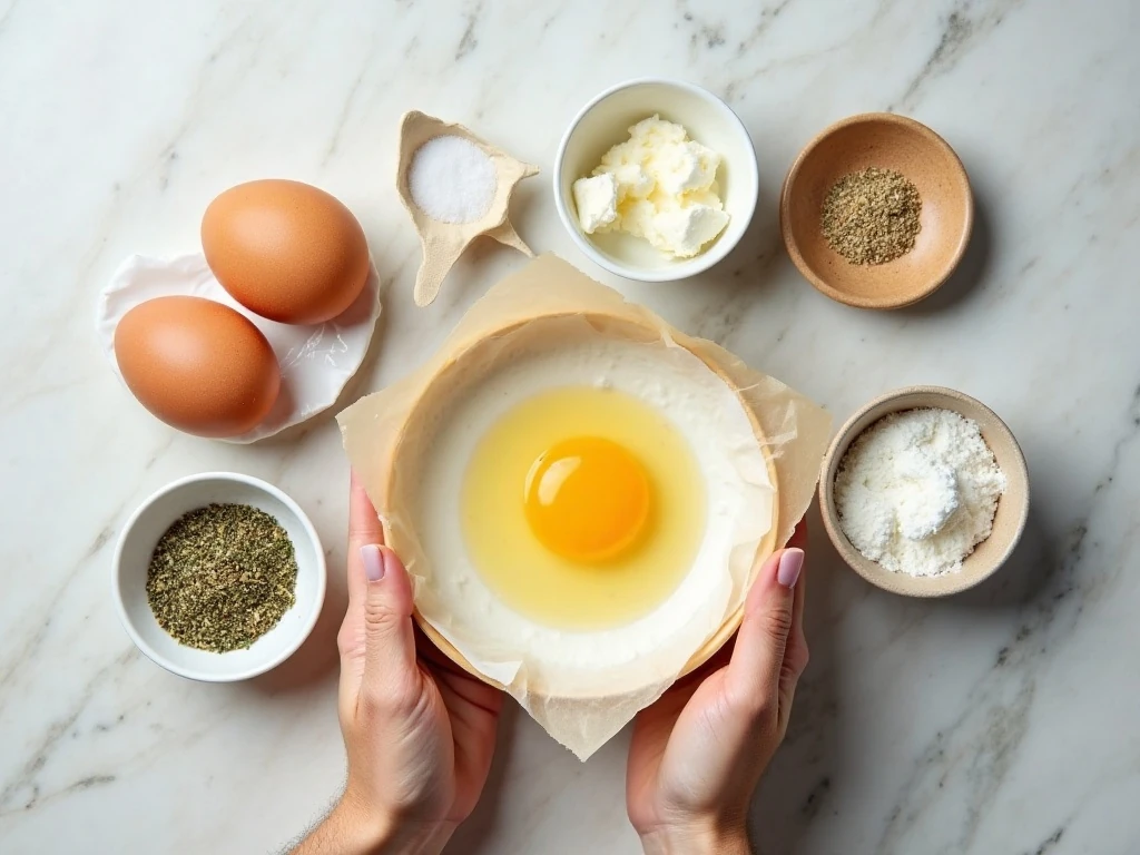 Ingredients for low-carb cloud bread