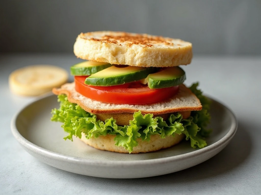 Cloud bread served as a low-carb sandwich