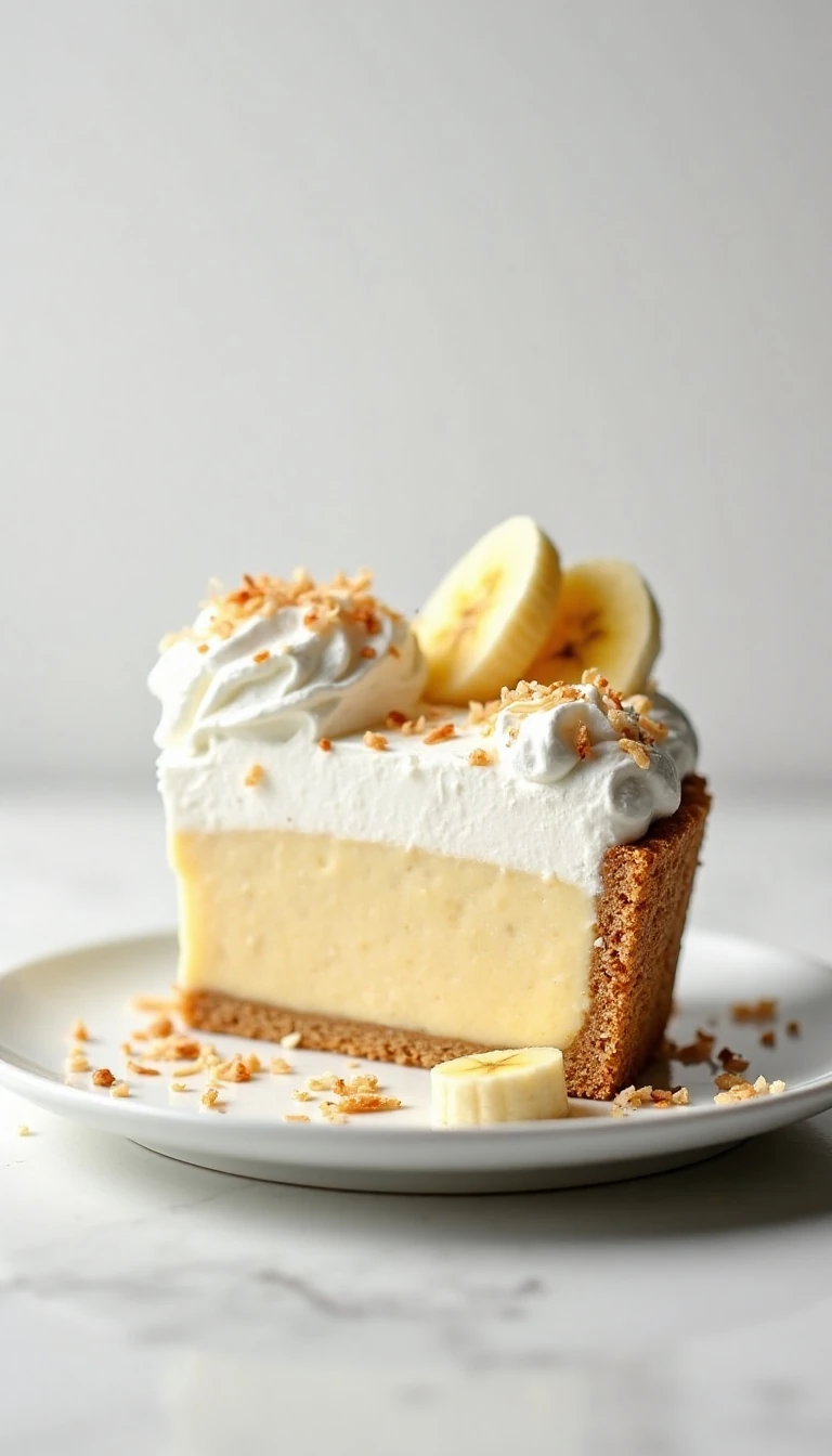 Easy Coconut Banana Cream Pie Recipe: No-Bake Tropical Dessert