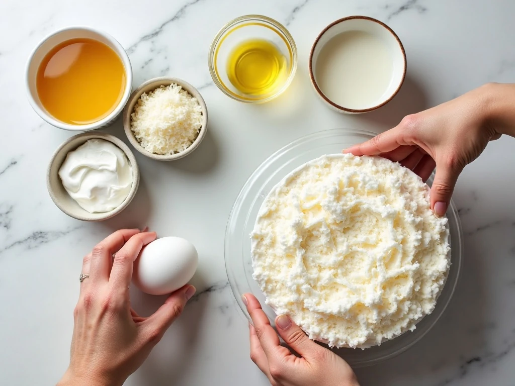 Ingredients for an easy coconut cream poke cake