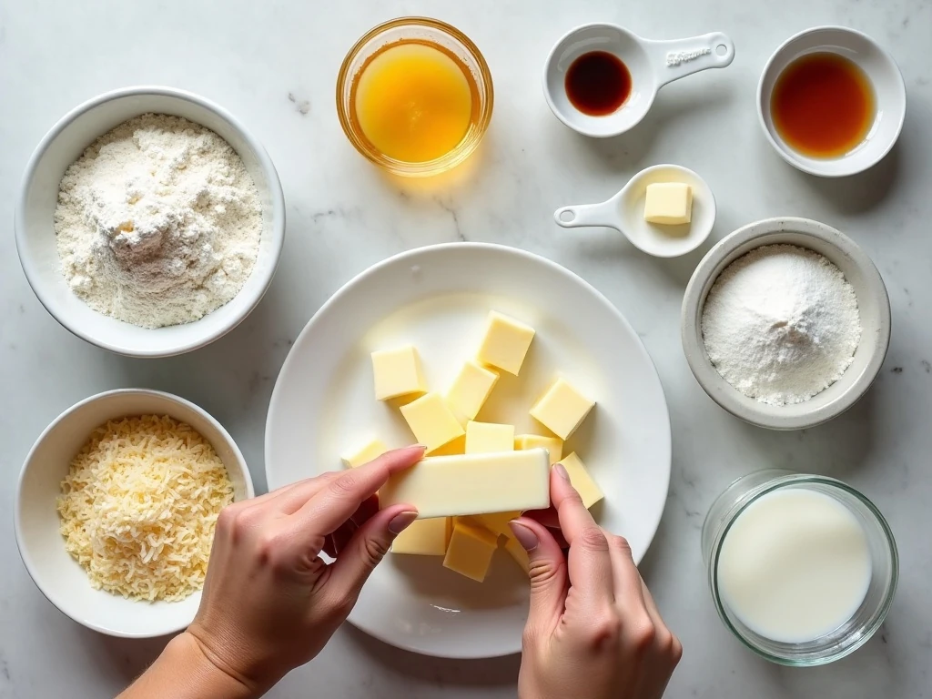 Ingredients for homemade coconut cream pie