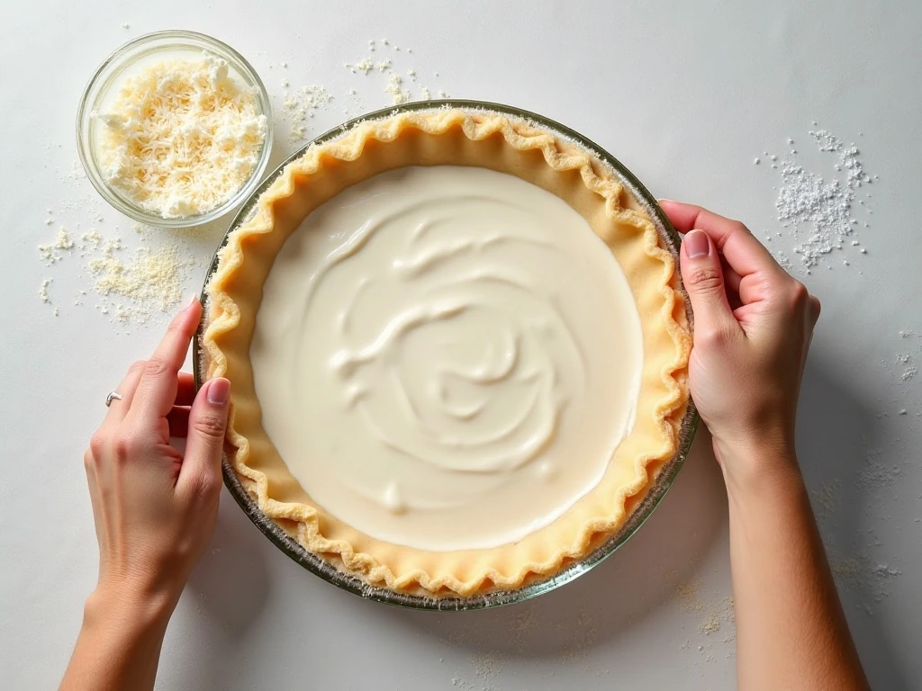 Ingredients for homemade coconut cream pie