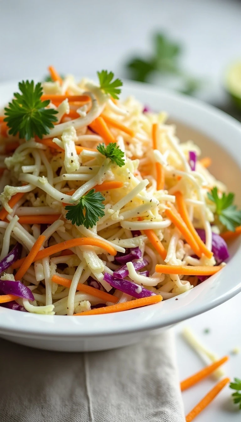Easy Coleslaw Recipe (No Mayo!) – Crisp, Tangy & Fresh