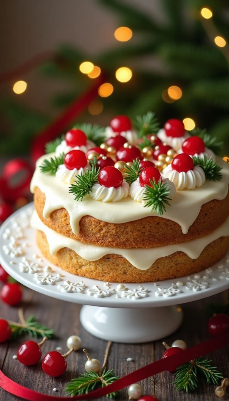 How to Make a Festive and Colorful Christmas Cake