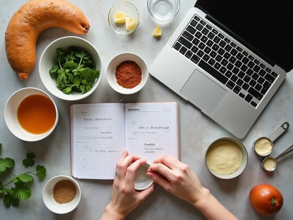 Blank ingredient bowls and source verification notes for an unverified recipe