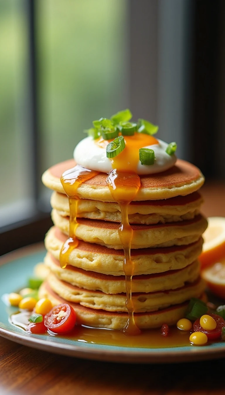 Sweet and Savory Corn Pancakes Recipe