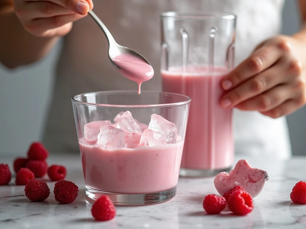 Tips for making a thick and smooth raspberry vanilla Frappuccino
