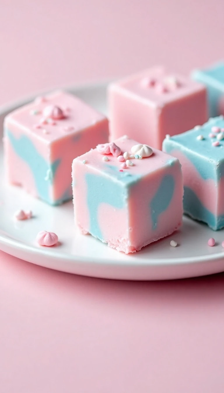 Easy 3-Ingredient Cotton Candy Fudge Recipe