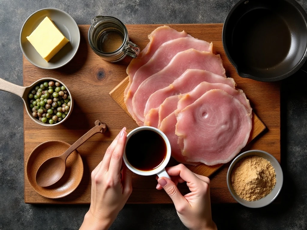 Ingredients for easy Southern country red-eye gravy