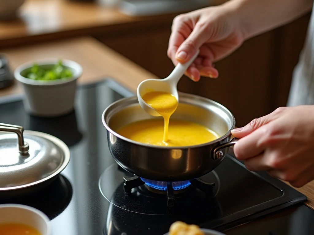 Gently reheating stored cowboy butter sauce