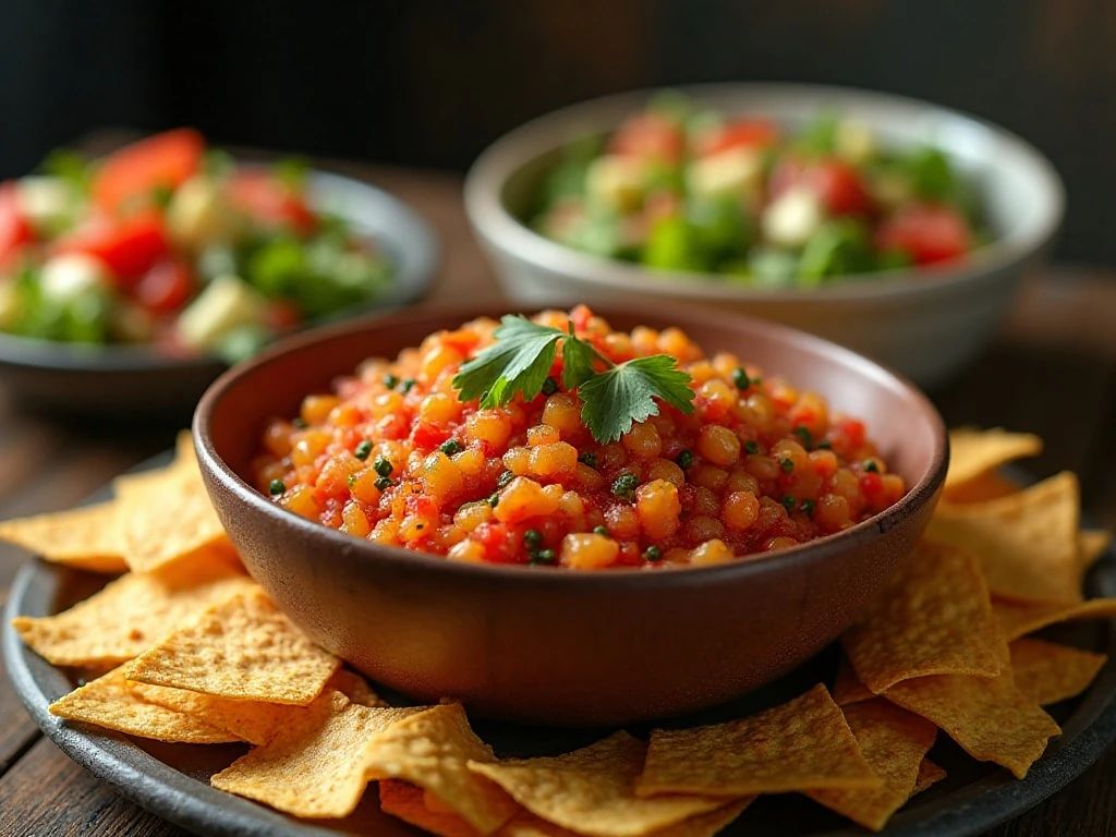 Cowboy caviar served as a dip and fresh salad