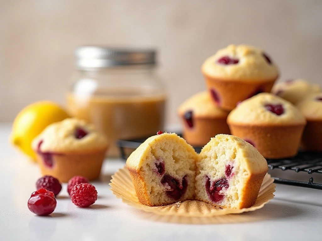Cranberry lemon muffins ready for storage