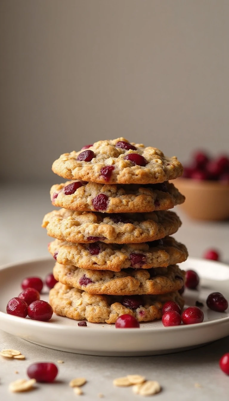 Soft & Chewy Cranberry Oatmeal Cookies Recipe