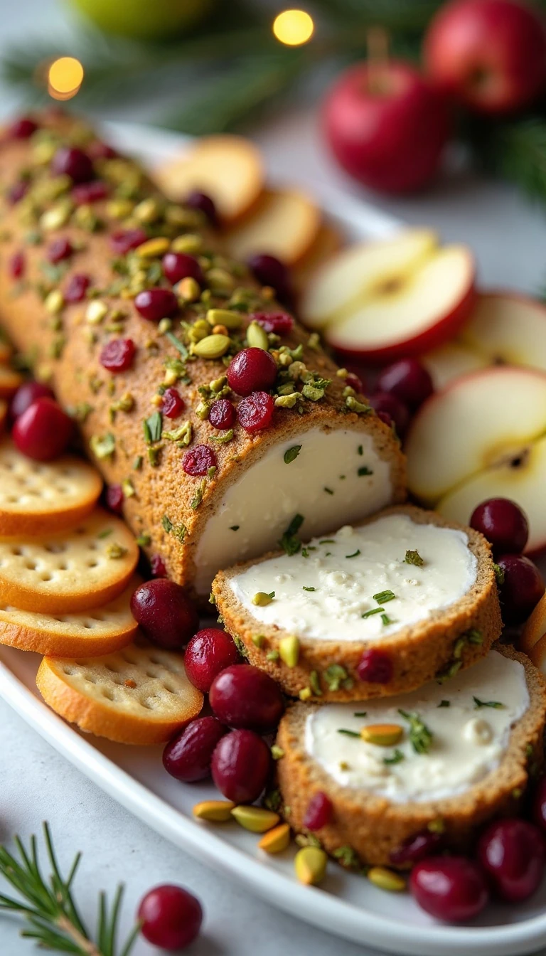 Easy Cranberry Pistachio Cheese Log Recipe