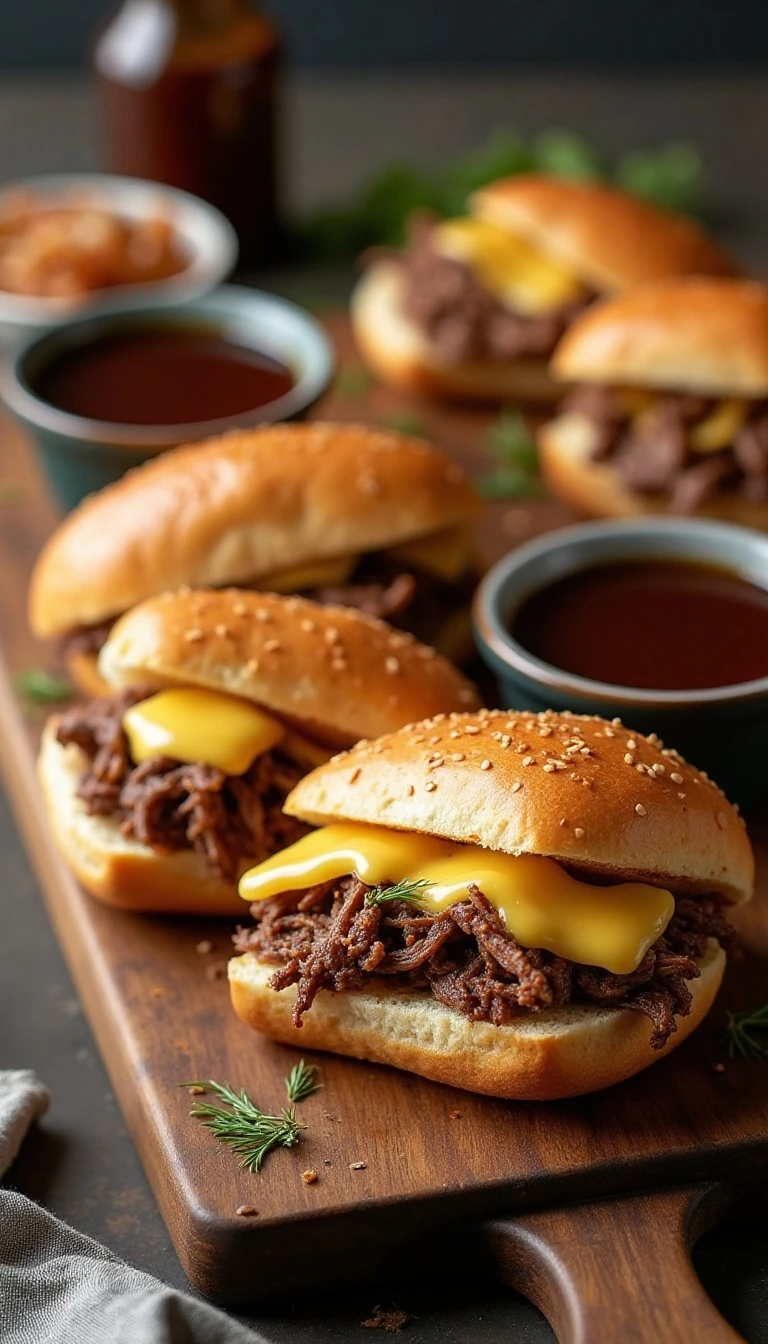 Crazy Tender Slow Cooker French Dip Sandwiches