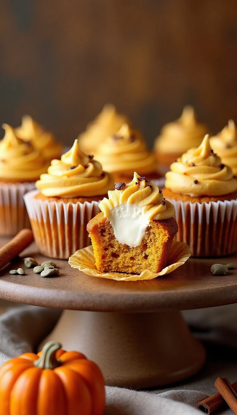 Cream Cheese Filled Pumpkin Cupcakes Recipe