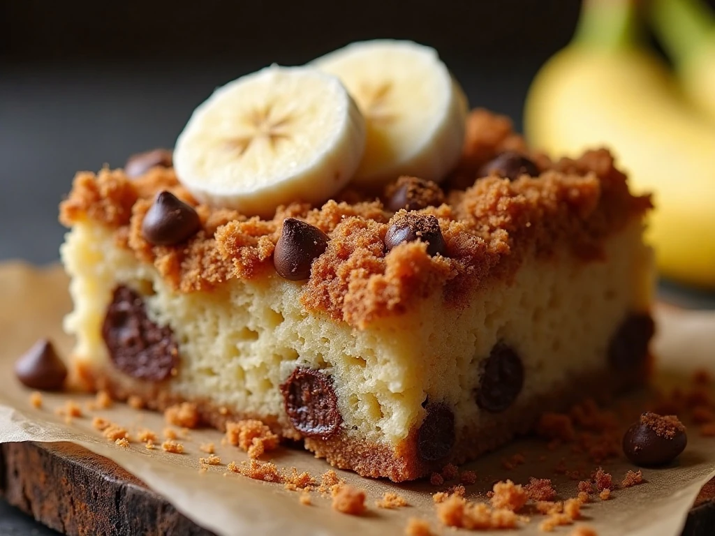Close-up of cinnamon crumb topping and cream cheese center