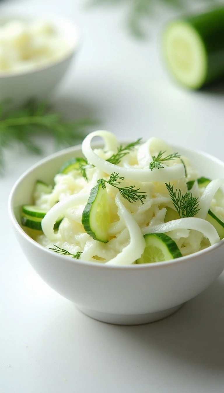 Creamy Cucumber Salad Recipe: Cool, Crisp, and Perfectly Dill-Flecked