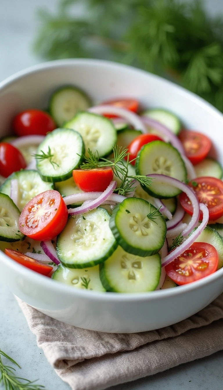 Creamy Cucumber Tomato Salad Recipe: Cool, Crisp, and Delicious