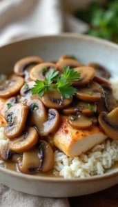 Creamy Slow Cooker Portobello Chicken Recipe