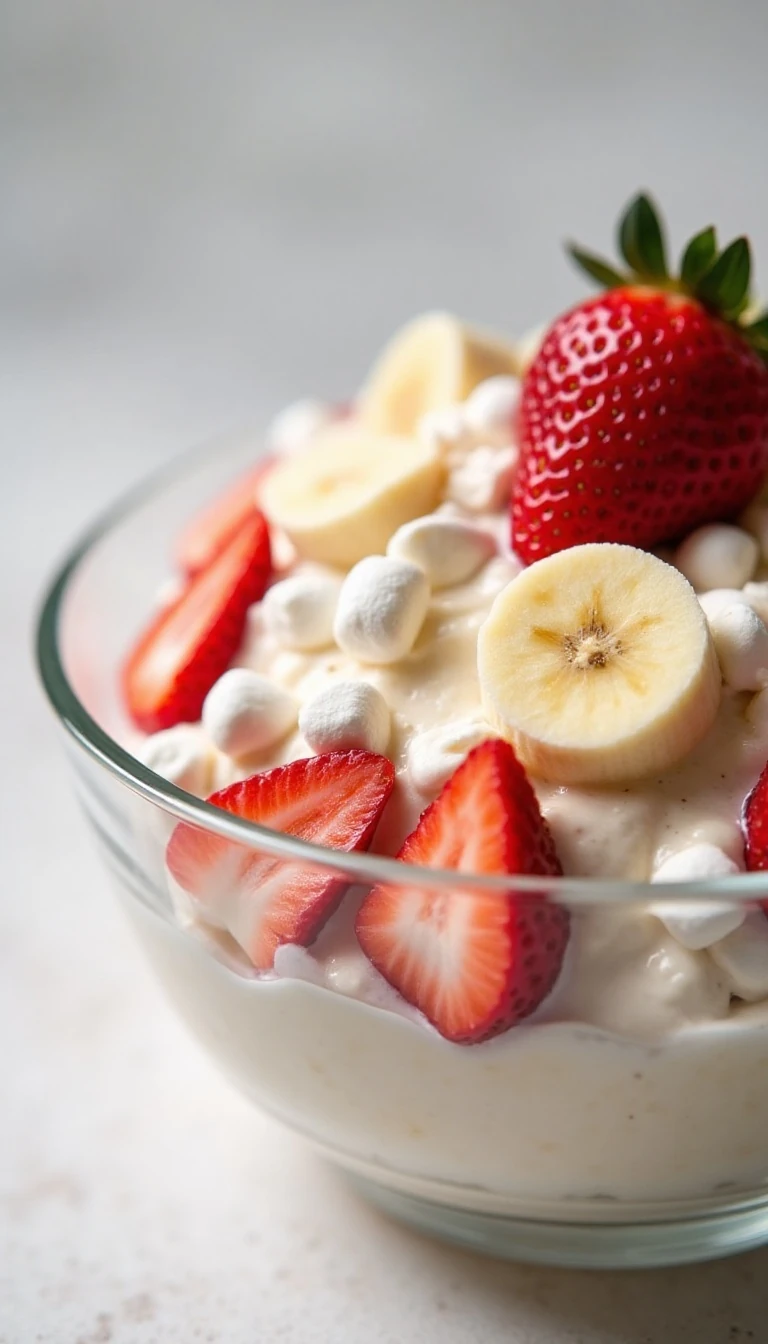 Creamy Strawberry Banana Salad Recipe