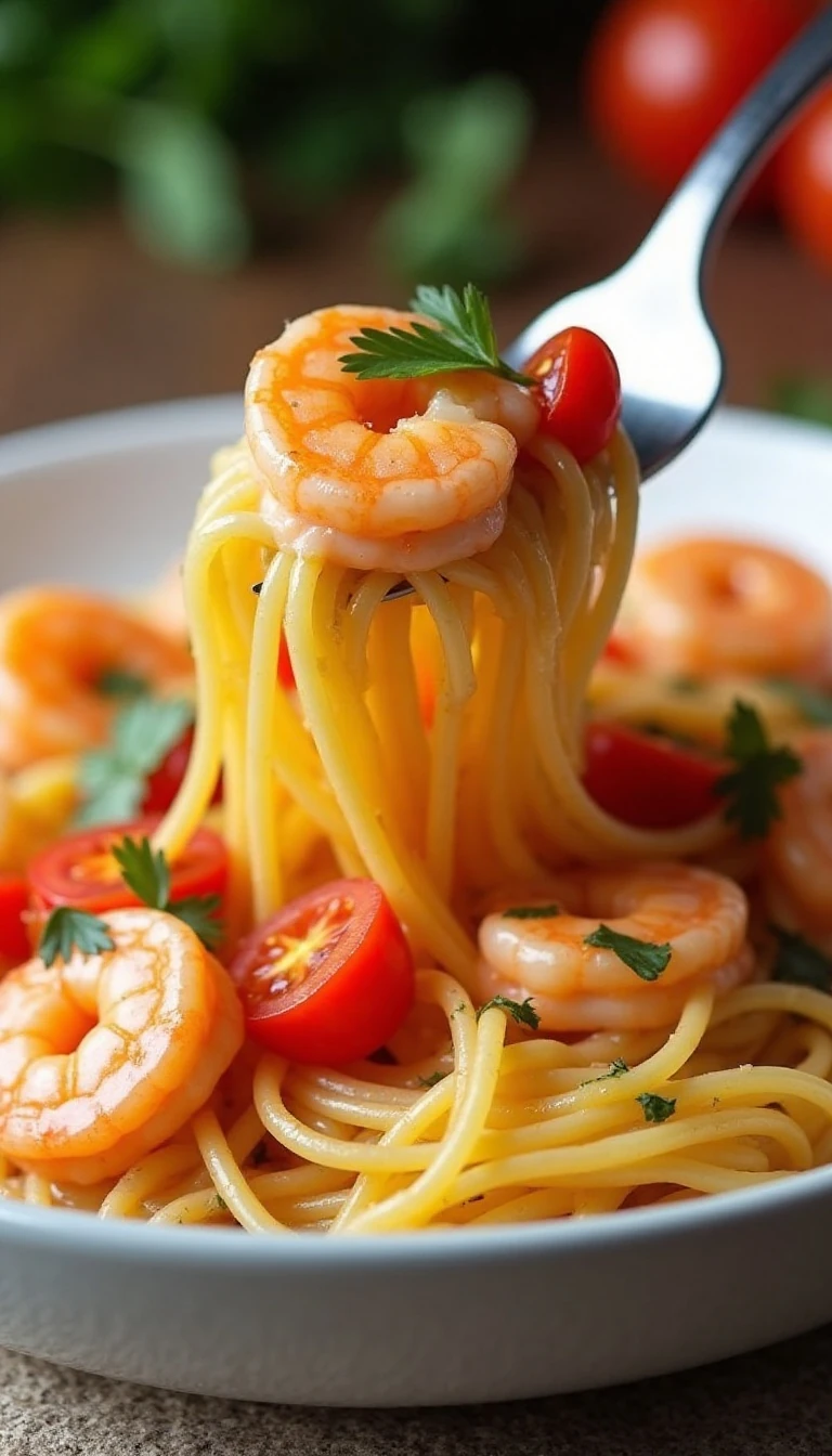 Creamy Tomato Shrimp with Spaghetti Squash Recipe