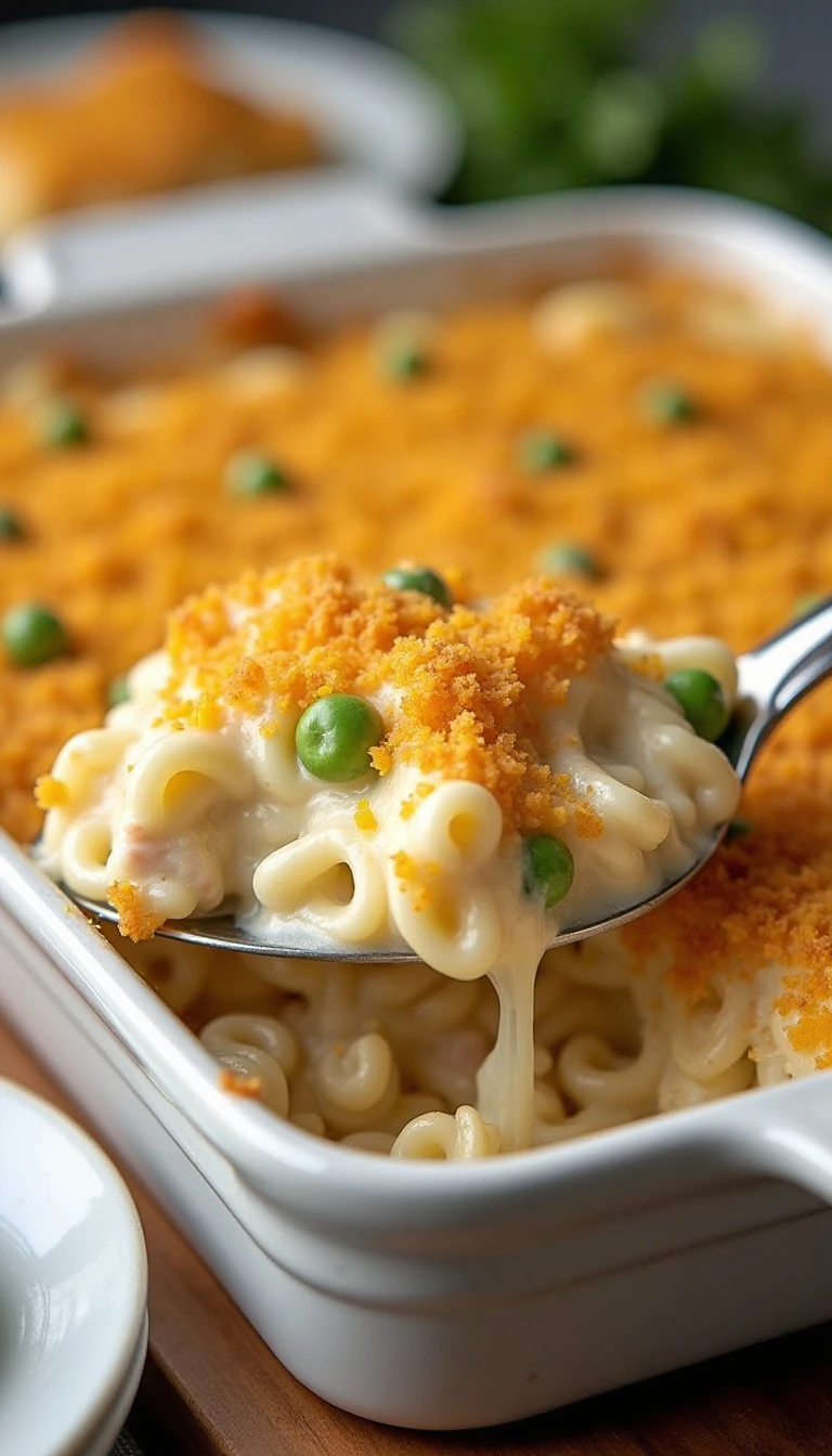 Creamy Turkey Casserole Recipe with Egg Noodles and Cheddar