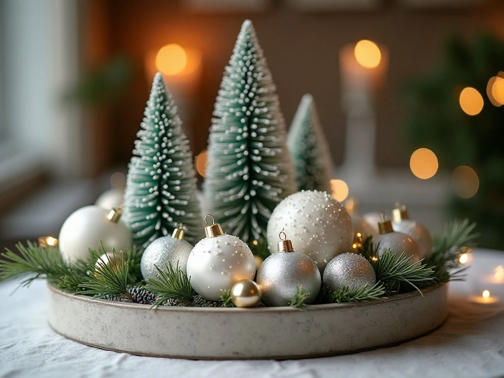 Cozy winter Dollar Tree holiday centerpiece