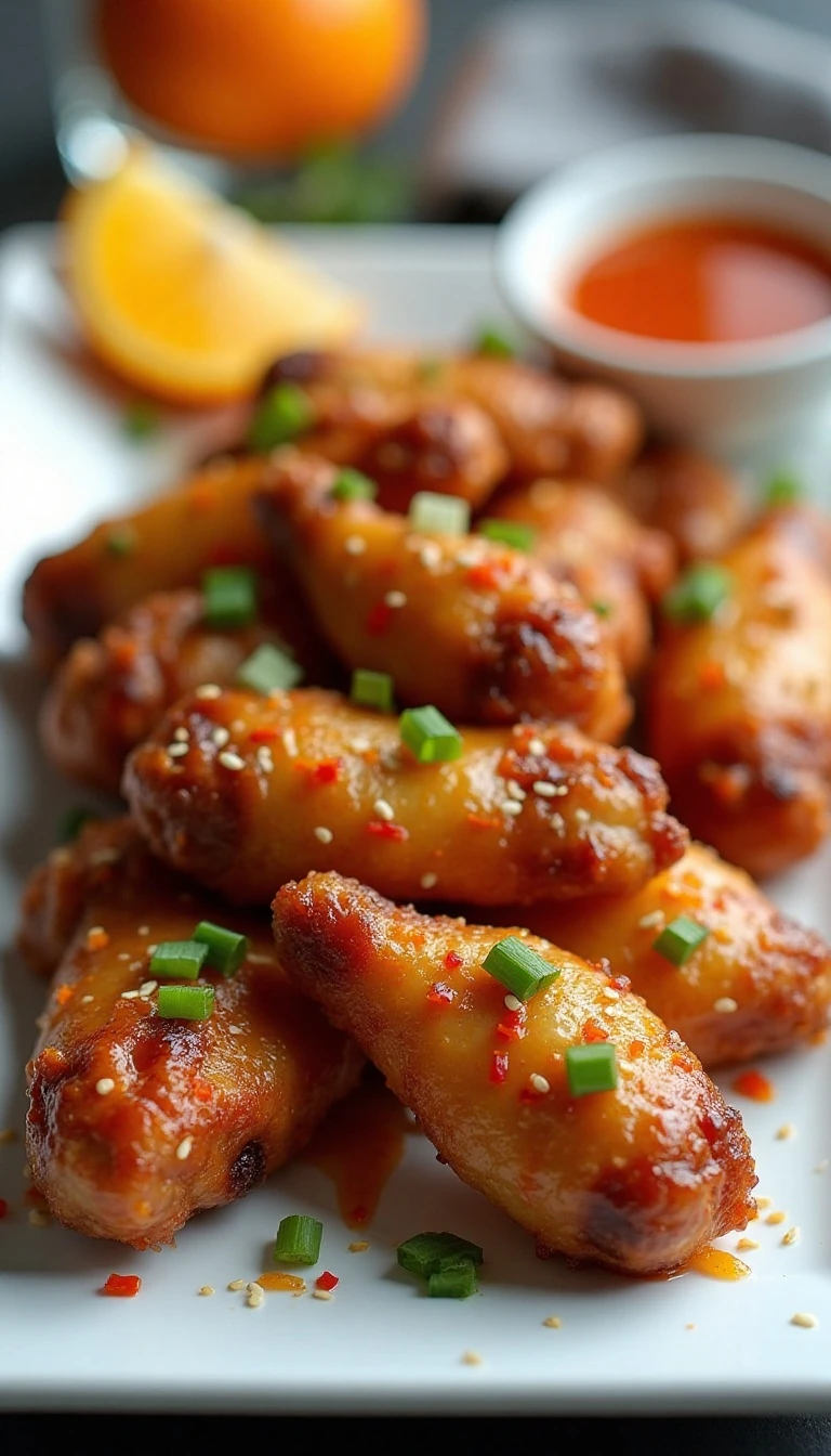 Crispy Baked Orange Chicken Wings Recipe