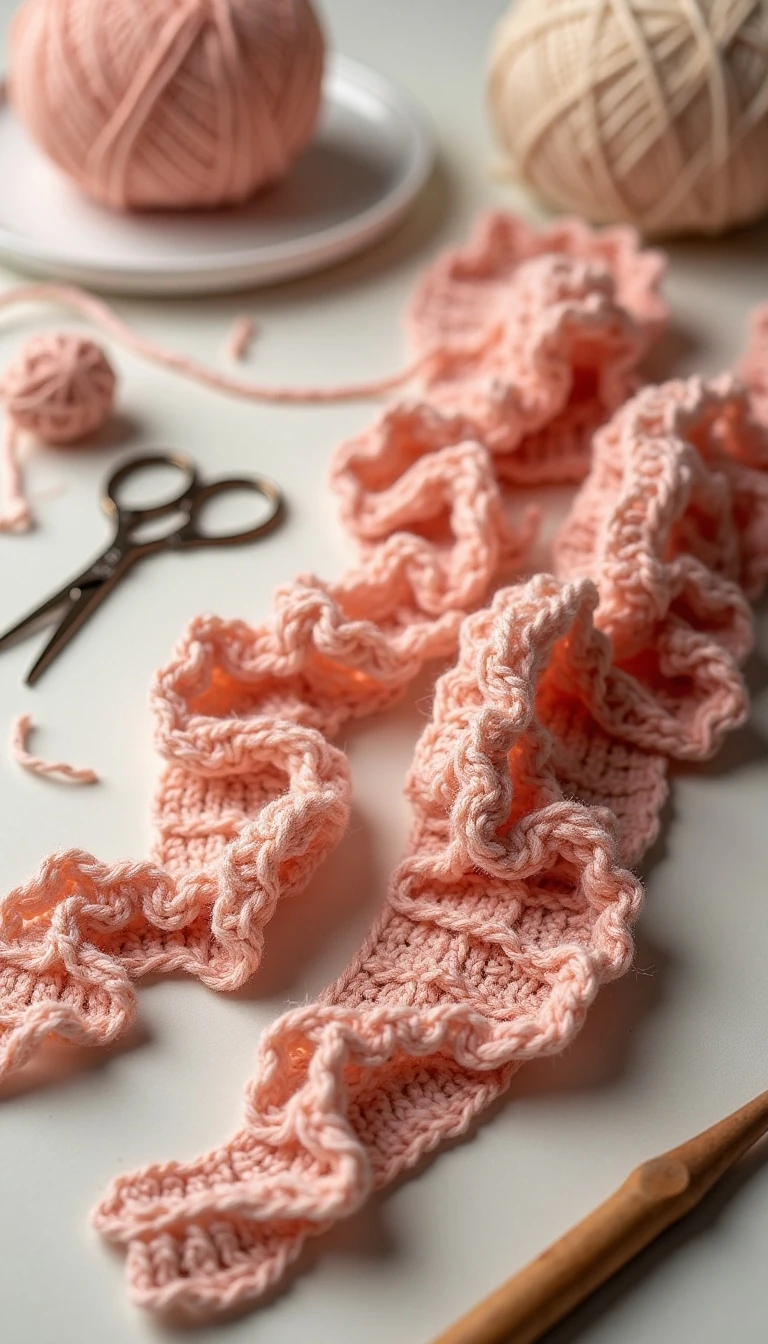 Crocheted Ruffle Scarf: A Stylish Handmade Accessory