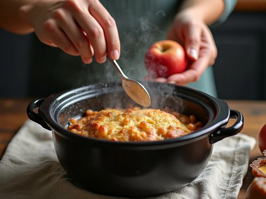 Using a kitchen towel to manage condensation in a slow cooker
