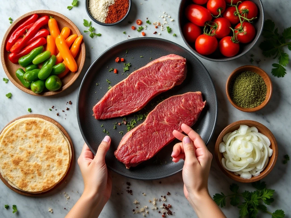 Ingredients for easy Crock-Pot steak fajitas
