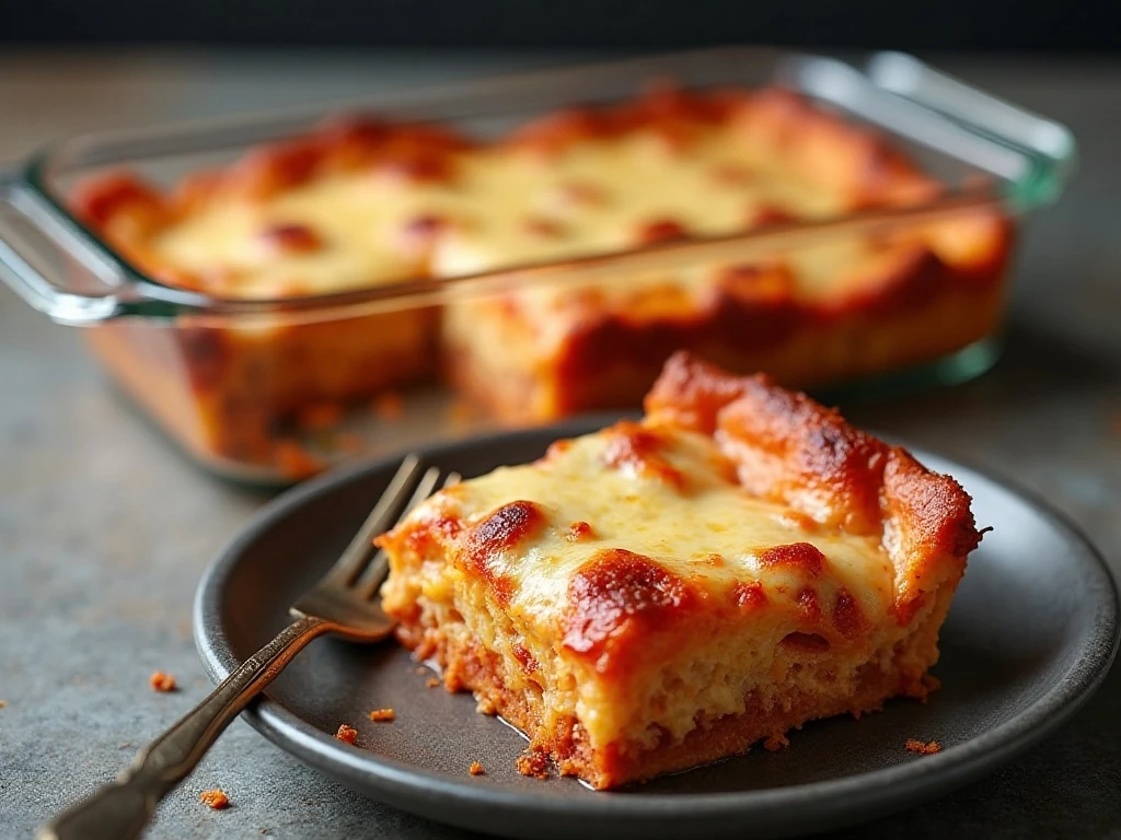 Stored and reheated crockpot bubble up pizza leftovers