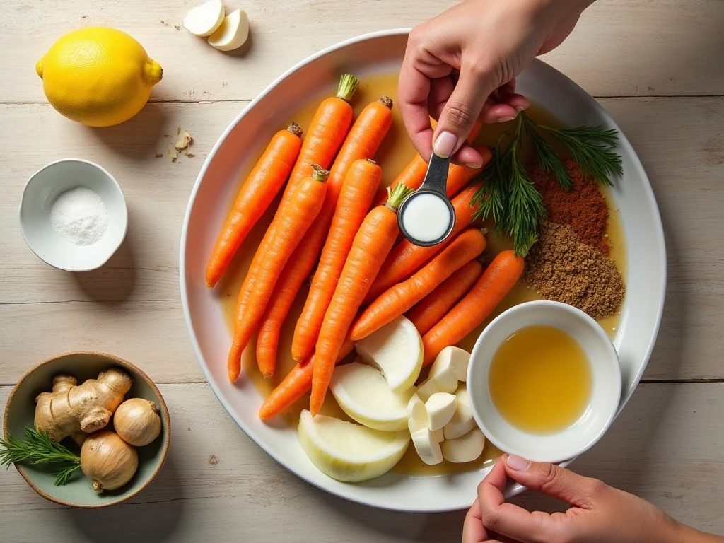 Ingredients for crockpot carrot ginger soup